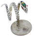 Multicolor Sterling Silver Snake Southwest Ring Size 5-3/4 MX23657
